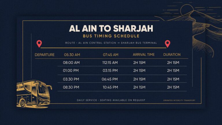 al ain to sharjah bus timing
